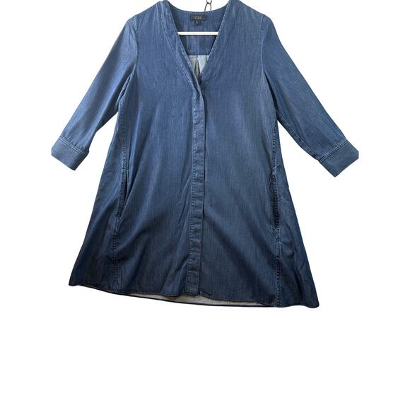 COS A-Line Denim Dress ¾ Sleeve – Size 2 - Picture 1 of 5